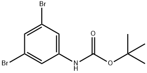 (3,5-二溴苯基)氨基甲酸叔丁酯 结构式