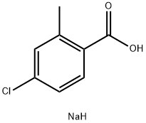 4-氯-2-甲基苯甲酸钠 结构式