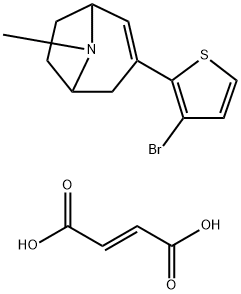3-(3-Bromo-2-thienyl)-8-methyl-8-azabicyclo[3.2.1]oct-2-ene fumarate Struktur