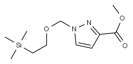 methyl 1-((2-(trimethylsilyl)ethoxy)methyl)-1H-pyrazole-3-carboxylate 结构式