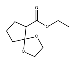 1,4-ジオキサスピロ[4.4]ノナン-6-カルボン酸エチル 化学構造式