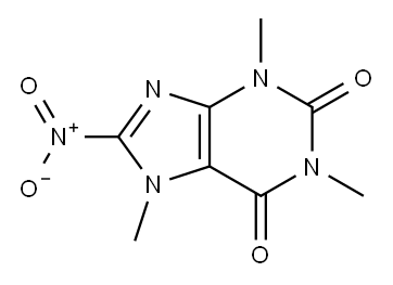 1,3,7-三甲基-8-硝基嘌呤-2,6-二酮, 42297-40-5, 结构式