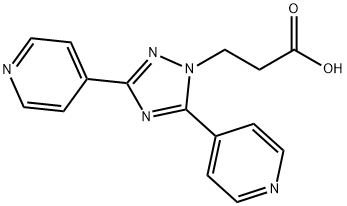 3-(3,5-di-pyridin-4-yl-(1,2,4)triazol-1-yl)-propionic acid Structure