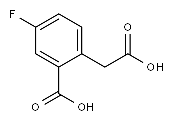 2-(Carboxymethyl)-5-fluorobenzoic acid, 583880-95-9, 结构式