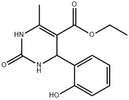 4-(2-羟基苯基)-6-甲基-2-氧代-1,2,3,4-四氢嘧啶-5-羧酸乙酯, 5948-68-5, 结构式