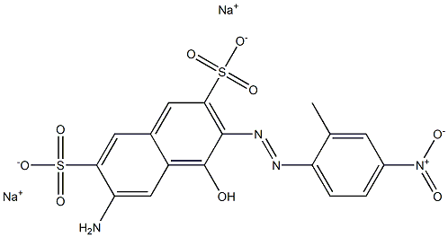 2,7-Naphthalenedisulfonic acid, 6-amino-4-hydroxy-3-[(2-methyl-4-nitrophenyl)azo]-, disodium salt Structure