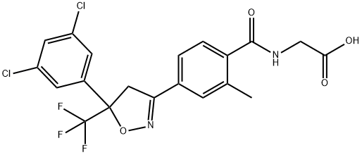 2-(4-(5-(3, 5-dichlorophenyl)-5-(trifluoromethyl)-4, 5-dihydroisoxazol-3-yl)-2-methylbenzamido )acetic acid