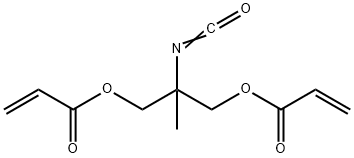 2-isocyanato-2-methylpropane-1,3-diyl bisacrylate 结构式