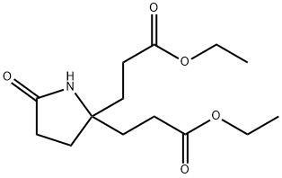 diethyl 3,3'-(5-oxopyrrolidine-2,2-diyl)dipropionate Struktur