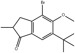 4-溴-6-叔丁基-5-甲氧基-2-甲基-1-茚酮, 952516-23-3, 结构式