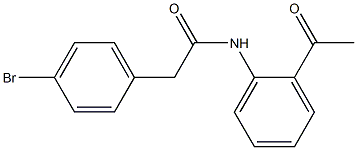 N-(2-acetylphenyl)-2-(4-bromophenyl)acetamide Structure