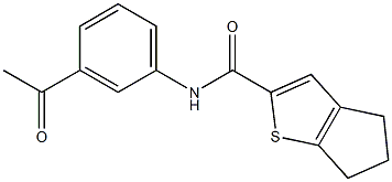 N-(3-acetylphenyl)-5,6-dihydro-4H-cyclopenta[b]thiophene-2-carboxamide Struktur