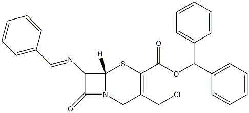 DIPHENYLMETHYL 7-BENZYLIDENEAMINO-3-CHLOROMETHYL-3-CEPHEM-4- CARBOXYLATE Structure