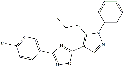 3-(4-chlorophenyl)-5-(1-phenyl-5-propyl-1H-pyrazol-4-yl)-1,2,4-oxadiazole