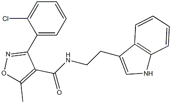 3-(2-chlorophenyl)-N-[2-(1H-indol-3-yl)ethyl]-5-methyl-4-isoxazolecarboxamide
