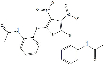 N1-{2-[(5-{[2-(acetylamino)phenyl]thio}-3,4-dinitro-2-thienyl)thio]phenyl}a cetamide