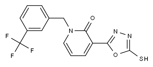 3-(5-sulfanyl-1,3,4-oxadiazol-2-yl)-1-[3-(trifluoromethyl)benzyl]-2(1H)-pyridinone Structure
