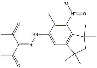 3-[2-(1,1,3,3,6-pentamethyl-7-nitro-2,3-dihydro-1H-inden-5-yl)hydrazono]pentane-2,4-dione