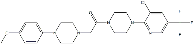 1-{4-[3-chloro-5-(trifluoromethyl)-2-pyridinyl]piperazino}-2-[4-(4-methoxyphenyl)piperazino]-1-ethanone