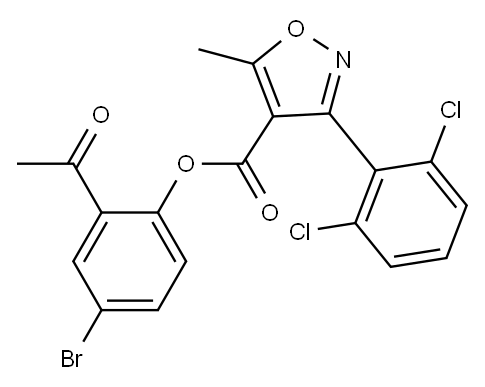 2-acetyl-4-bromophenyl 3-(2,6-dichlorophenyl)-5-methylisoxazole-4-carboxylate