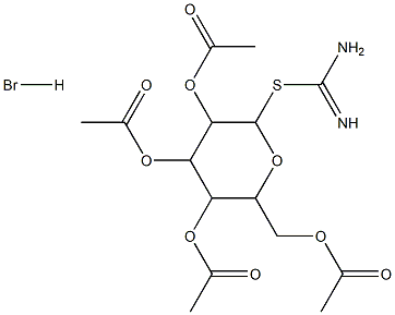 3,5-di(acetyloxy)-2-[(acetyloxy)methyl]-6-{[amino(imino)methyl]thio}tetrahy dro-2H-pyran-4-yl acetate hydrobromide