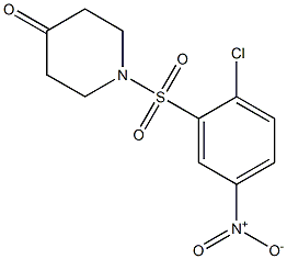 1-[(2-chloro-5-nitrobenzene)sulfonyl]piperidin-4-one