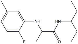 2-[(2-fluoro-5-methylphenyl)amino]-N-(pentan-3-yl)propanamide