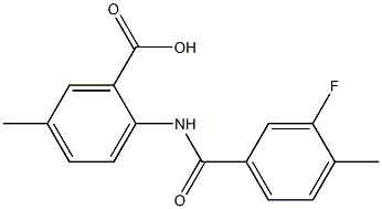 2-[(3-fluoro-4-methylbenzene)amido]-5-methylbenzoic acid