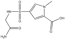 4-[(carbamoylmethyl)sulfamoyl]-1-methyl-1H-pyrrole-2-carboxylic acid Structure
