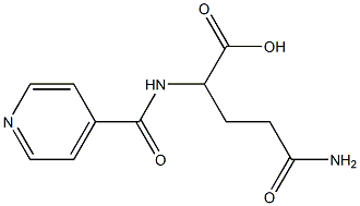 4-carbamoyl-2-(pyridin-4-ylformamido)butanoic acid Struktur