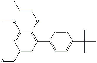 4'-tert-butyl-5-methoxy-6-propoxy-1,1'-biphenyl-3-carbaldehyde Struktur