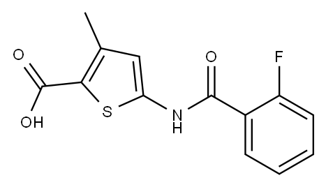 5-[(2-fluorobenzoyl)amino]-3-methylthiophene-2-carboxylic acid
