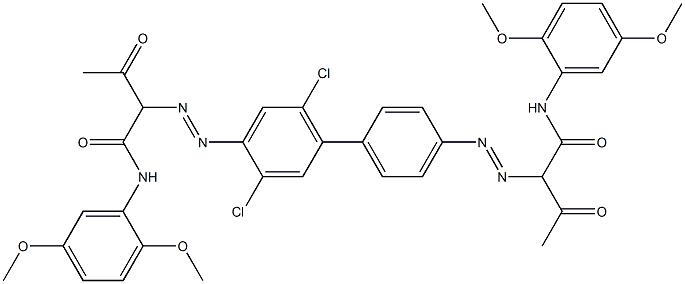 4,4'-Bis[[1-(2,5-dimethoxyphenylamino)-1,3-dioxobutan-2-yl]azo]-3,6-dichloro-1,1'-biphenyl|