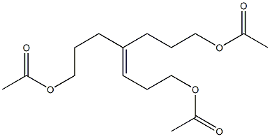 4-(3-アセトキシプロピル)-1,7-ジアセトキシ-3-ヘプテン 化学構造式