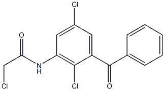 2-chloroacetamido-2,5-dichloro-benzophenone Structure