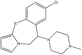 7-chloro-9-(4-methylpiperazin-1-yl)-9,10-dihydropyrrolo(2,1-b)(1,3)benzothiazepine