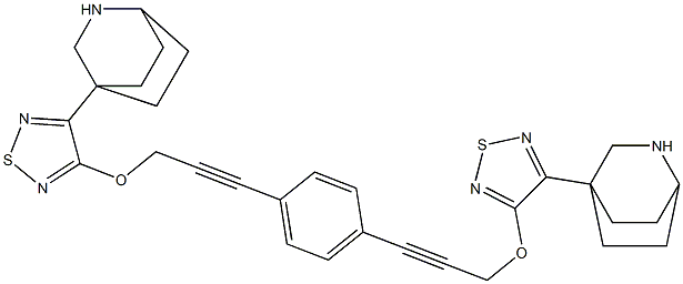 1,4-bis(3-((3-azabicyclo(2.2.2)octanyl)-1,2,5-thiadiazol-4-yloxy)-1-propyn-1-yl)benzene