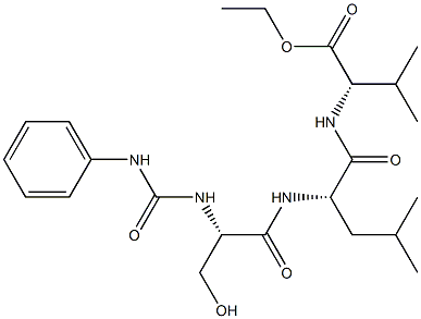 phenylaminocarbonyl-seryl-leucyl-valine ethyl ester Structure