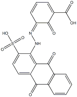 5-[(9,10-dioxo-2-sulfo-anthracen-1-yl)hydrazinylidene]-6-oxo-cyclohexa-1,3-diene-1-carboxylic acid