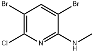 3,5-DIBROMO-6-CHLORO-N-METHYLPYRIDIN-2-AMINE, 1378878-25-1, 结构式