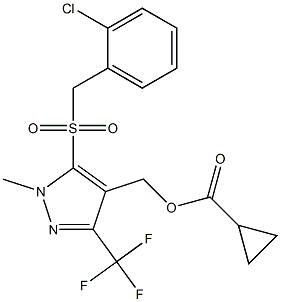 [5-[(2-chlorobenzyl)sulfonyl]-1-methyl-3-(trifluoromethyl)-1H-pyrazol-4-yl]methyl cyclopropanecarboxylate
