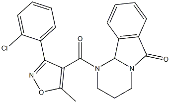 1-{[3-(2-chlorophenyl)-5-methylisoxazol-4-yl]carbonyl}-1,2,3,4,6,10b-hexahydropyrimido[2,1-a]isoindol-6-one
