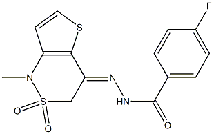 4-fluoro-N'-[1-methyl-2,2-dioxo-2,3-dihydro-2lambda~6~-thieno[3,2-c][1,2]thiazin-4(1H)-yliden]benzenecarbohydrazide