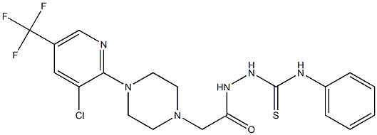 2-(2-{4-[3-chloro-5-(trifluoromethyl)-2-pyridinyl]piperazino}acetyl)-N-phenyl-1-hydrazinecarbothioamide