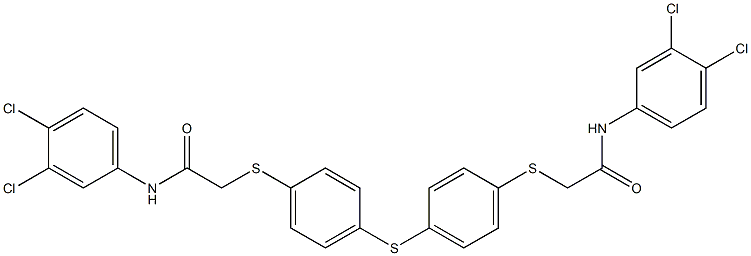 2-({4-[(4-{[2-(3,4-dichloroanilino)-2-oxoethyl]sulfanyl}phenyl)sulfanyl]phenyl}sulfanyl)-N-(3,4-dichlorophenyl)acetamide