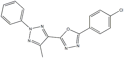 2-(4-chlorophenyl)-5-(5-methyl-2-phenyl-2H-1,2,3-triazol-4-yl)-1,3,4-oxadiazole