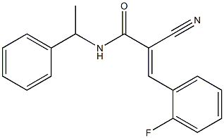 (E)-2-cyano-3-(2-fluorophenyl)-N-(1-phenylethyl)-2-propenamide