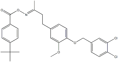 4-[3-({[4-(tert-butyl)benzoyl]oxy}imino)butyl]-1-[(3,4-dichlorobenzyl)oxy]-2-methoxybenzene