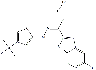 1-(5-chlorobenzo[b]furan-2-yl)ethan-1-one 1-[4-(tert-butyl)-1,3-thiazol-2-yl]hydrazone hydrobromide
