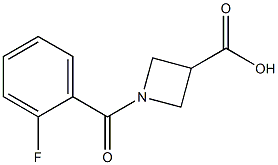 1-(2-fluorobenzoyl)-3-azetanecarboxylic acid Struktur